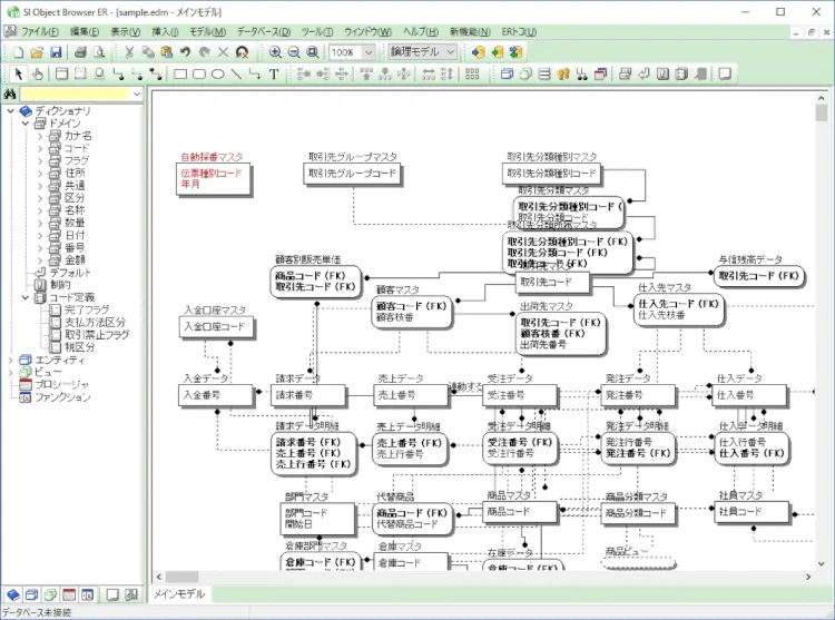ER図 メインモデルはすっきり見やすく！ 4
