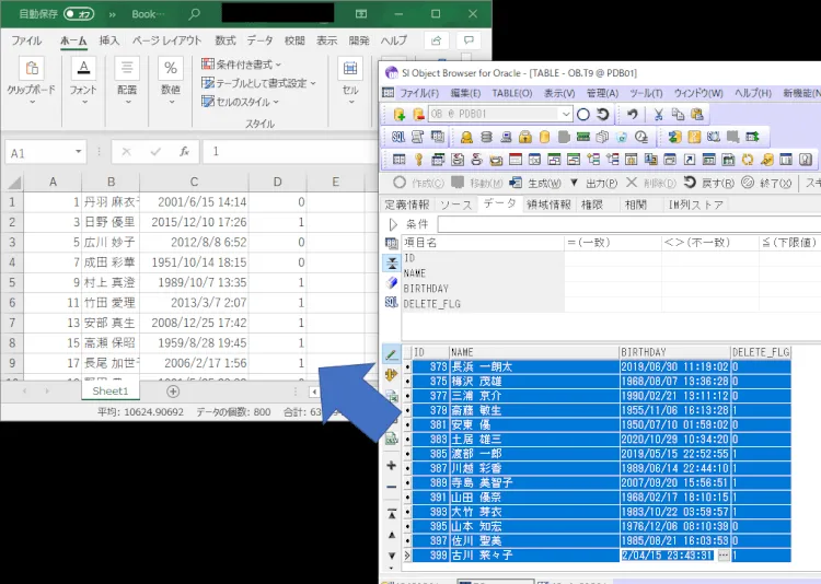 データベースのデータをエクセルで編集してみよう 7