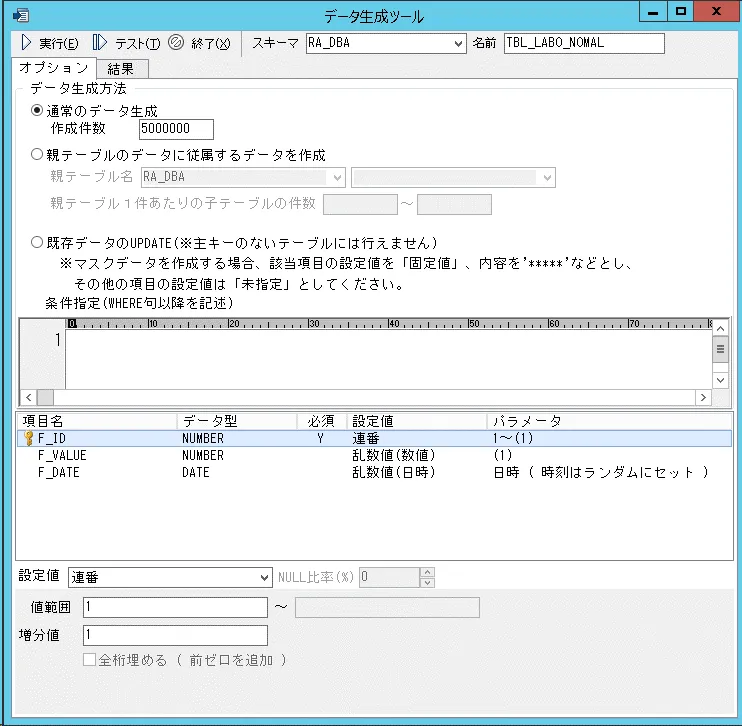 Oracle インメモリ設定のパフォーマンス向上効果 1