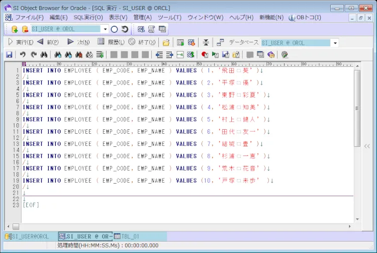 Oracle SQLエディタを使いこなす 入門編（キーマクロを使おう） 3